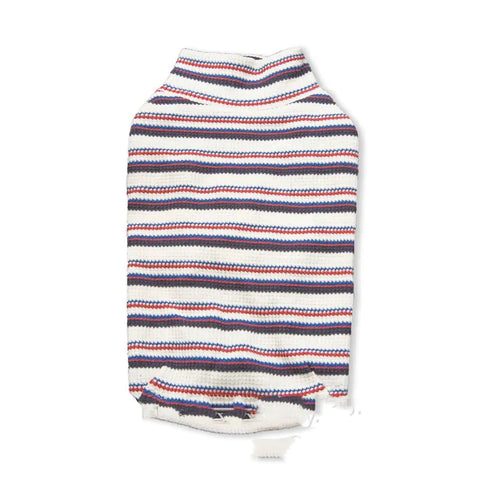 Striped Waffle Long-Sleeved Pet Clothes