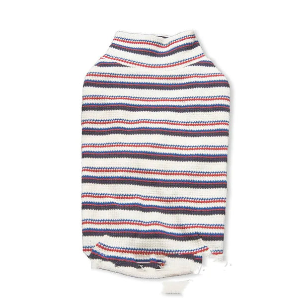 Striped Waffle Long-Sleeved Pet Clothes